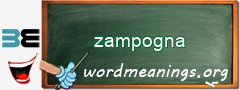 WordMeaning blackboard for zampogna